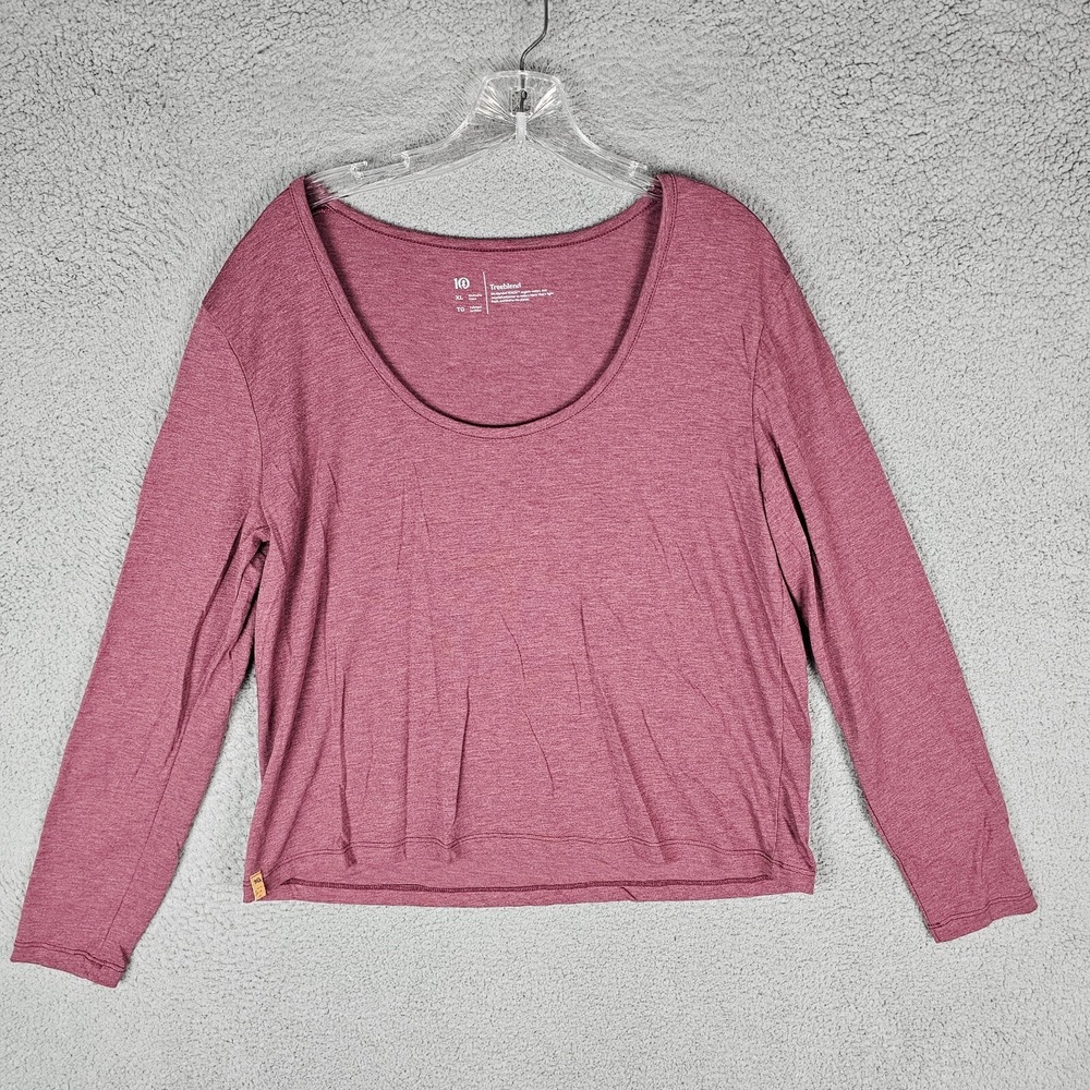 Tentree T-Shirt Womens XL Pink Treeblend Long Sleeve Scoop Neck Basic Tee